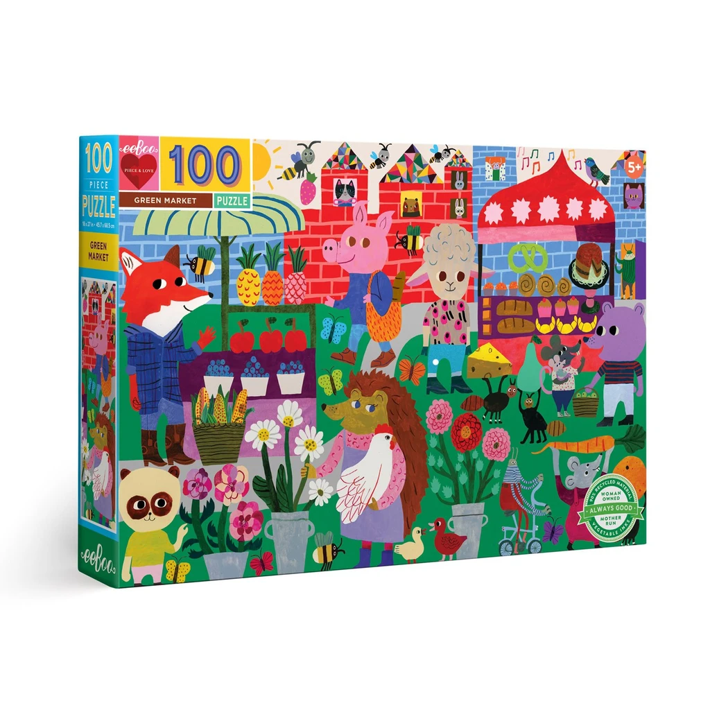 Puzzle Green Market – Eeboo – 100 pièces