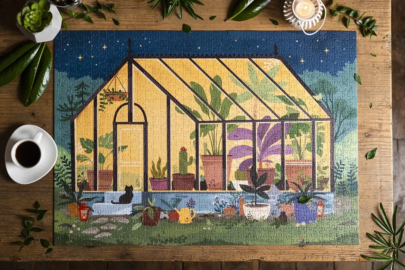 Puzzle Trevell de l'artiste Nicolle Lalonde : Midnight greenhouse