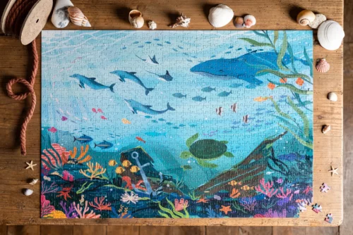 Puzzle Trevell de l'artiste Nicolle Lalonde : Under the sea