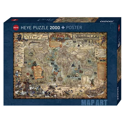 pirate world map 2000 pièces heye