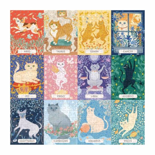 Cat Zodiac galison puzzle 500 pièces