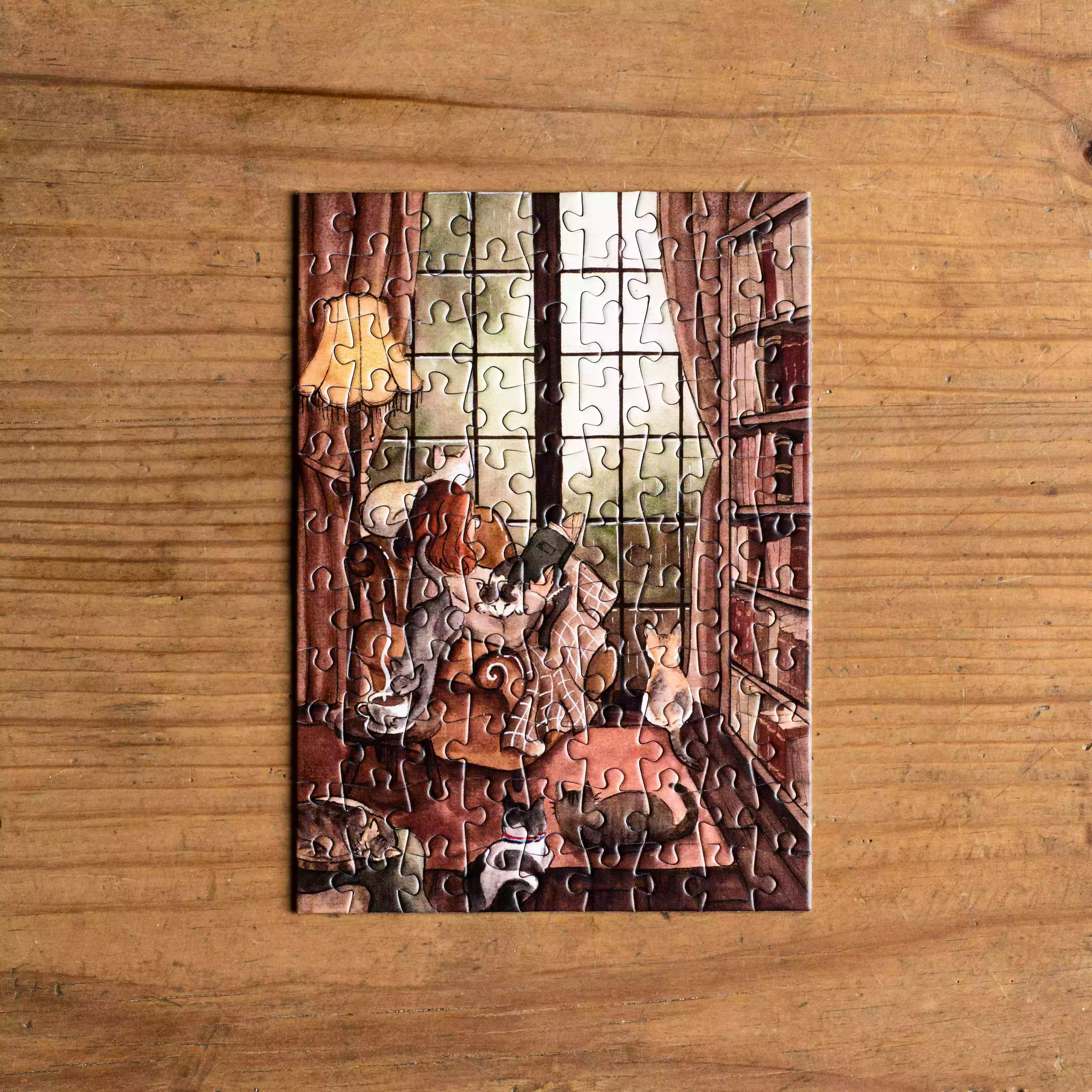 cats and books mini puzzle trevell 99 pièces