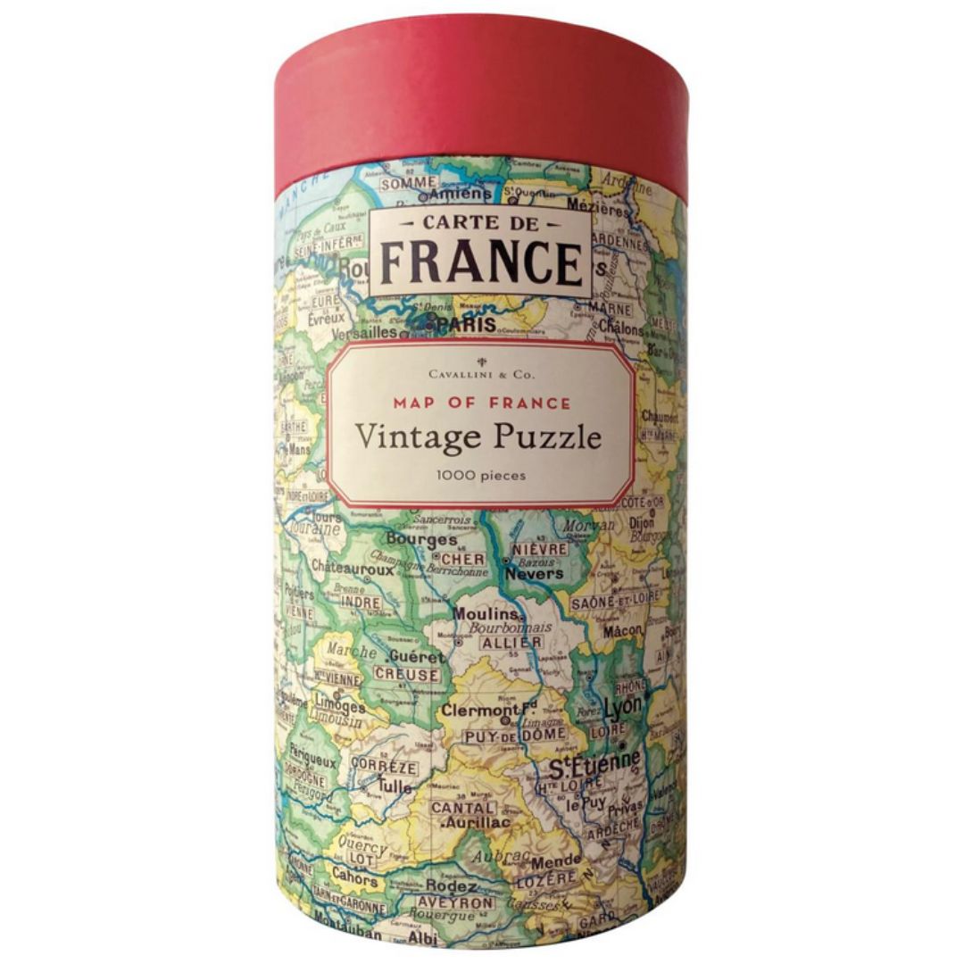 Puzzle Map Of France - Cavallini - 1000 pièces - Trevell