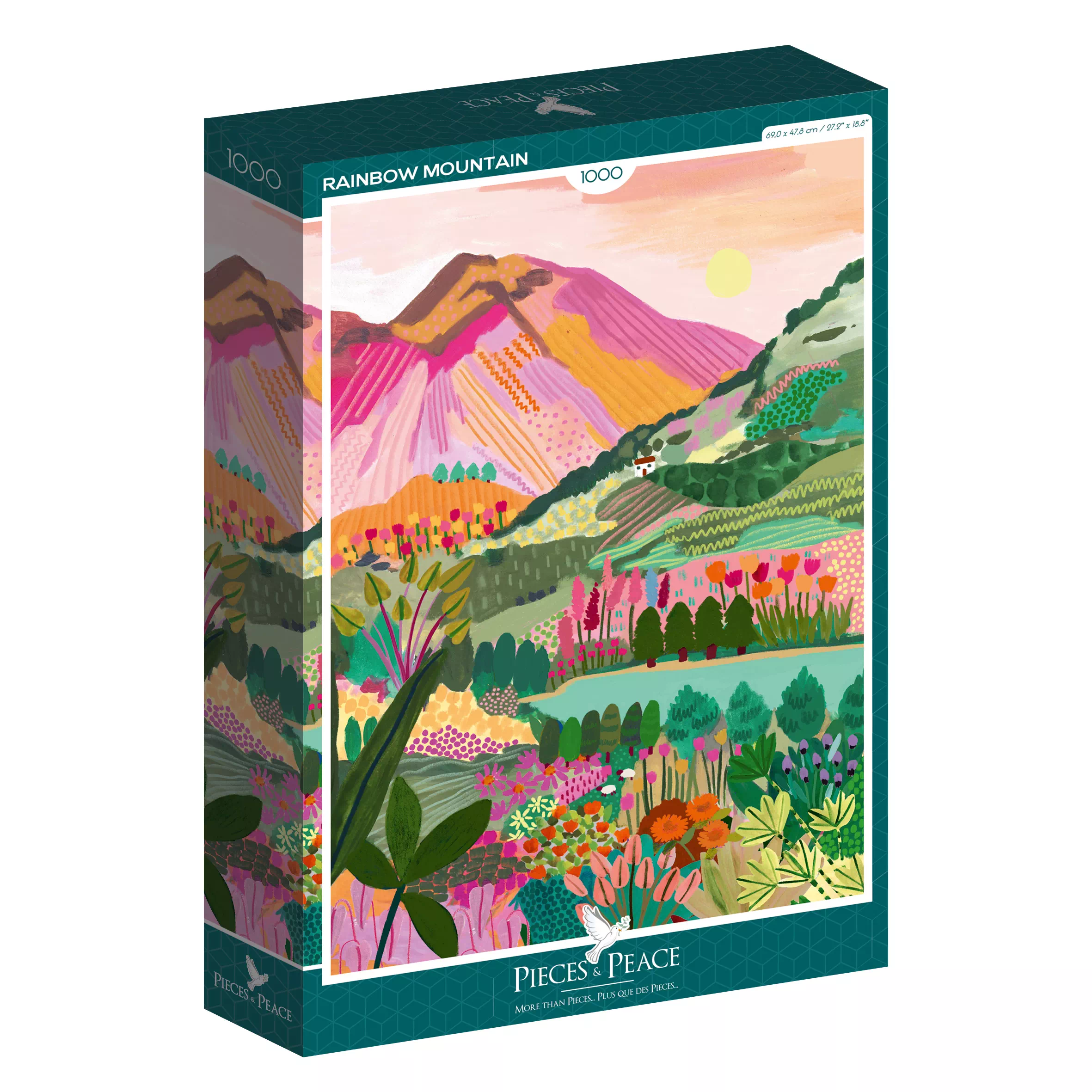 puzzle Rainbow Mountain pieces & peace 1000 pièces