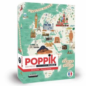 Puzzle Tour du monde 500 pièces Poppik