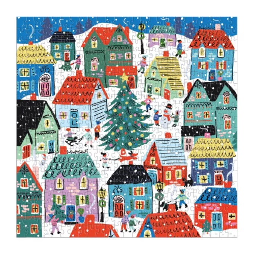 puzzle Christmas in the Village galison 500 pièces