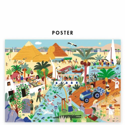 puzzle egypte pirouette cacahuète 192 pièces poster