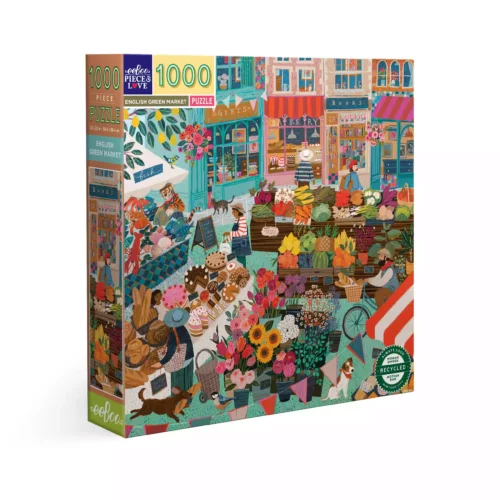 puzzle english green market 1000 pièces eeboo