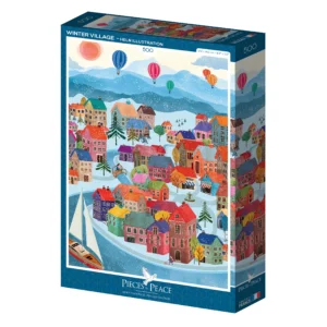 puzzle Winter Village 500 pièces pieces and peace