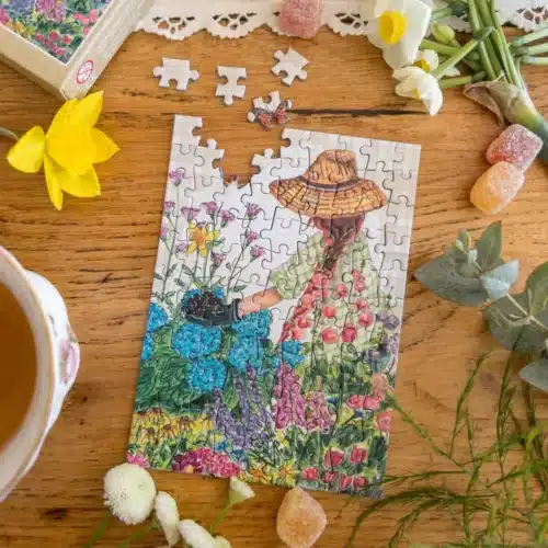 Mini Puzzle Bonheur au Jardin caro from woodland