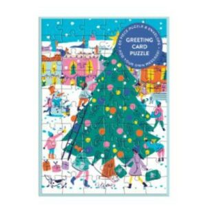 greeting card merry & bright galison