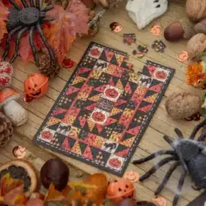 Mini Puzzle Patchwork d'Halloween 99 pièces de la marque Caro From Woodland