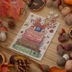 mini puzzle Livres d'Automne de la marque carofromwoodland