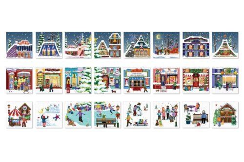 Calendrier de l'avent de puzzles Christmas Town Fair - Eurographics