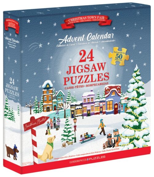 Calendrier de l'avent de puzzles Christmas Town Fair - Eurographics