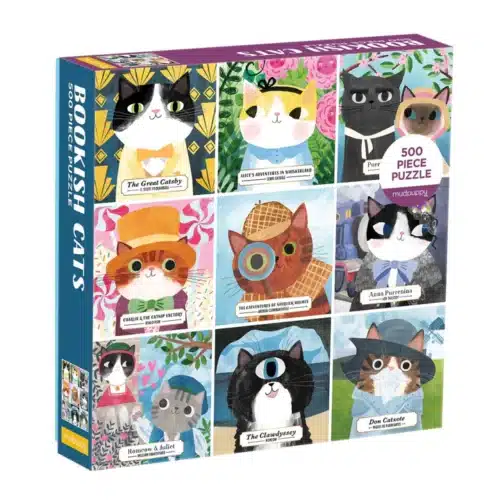 Puzzle Bookish Cats - 500 pièces - Mudpuppy - Trevell