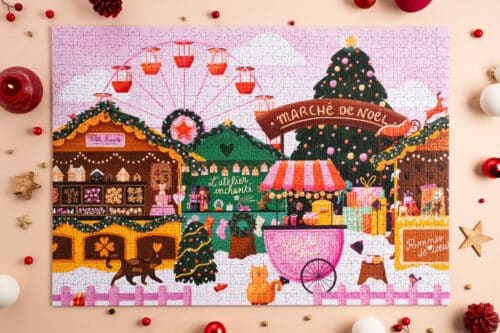 puzzle marché de noël les éditions heol 1000 pièces