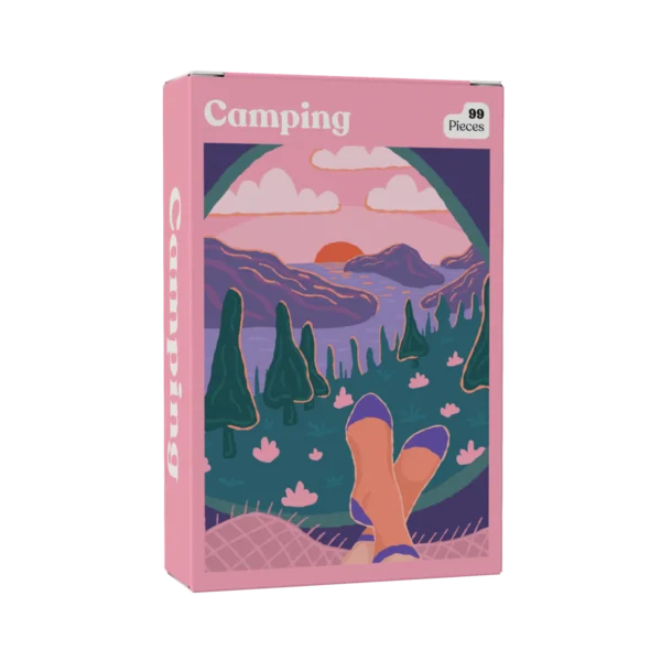 mini puzzle camping de puzzledly de 99 pièces