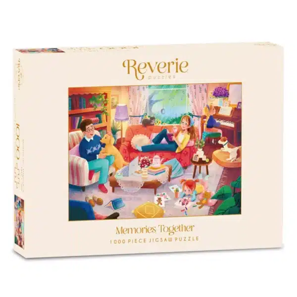 puzzle Memories Together de reverie puzzle de 1000 pièces, puzzle famille, puzzle salon cosy, puzzle mignon.