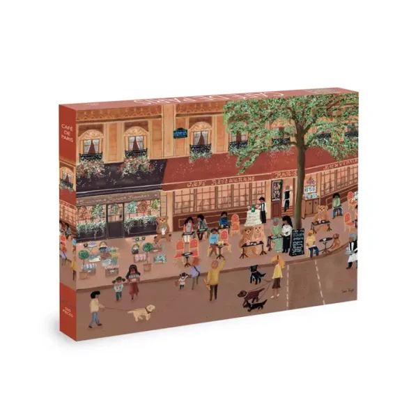 puzzle café de paris de Oll'eo de 500 pièces, puzzle parisien puzzle mignon coloré.