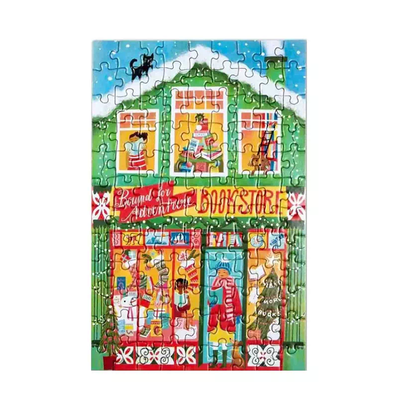 puzzle puzzle librairie de eeboo de 100 pièces puzzle monté