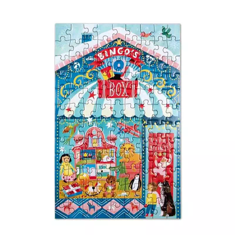 puzzle magasin de jouets de eeboo de 100 pièces puzzle monté