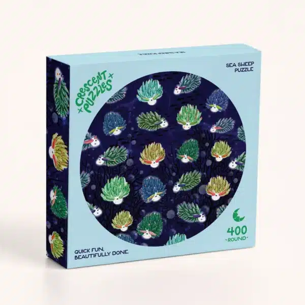 puzzle sea sheep de crescent puzzle de 400 pièces, puzzle rond coloré animaux