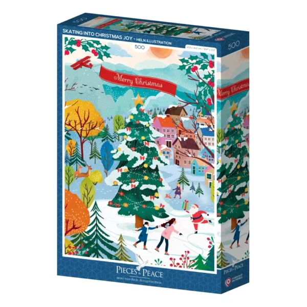 puzzle skating into christmas joy de pieces & peace de 500 pièces