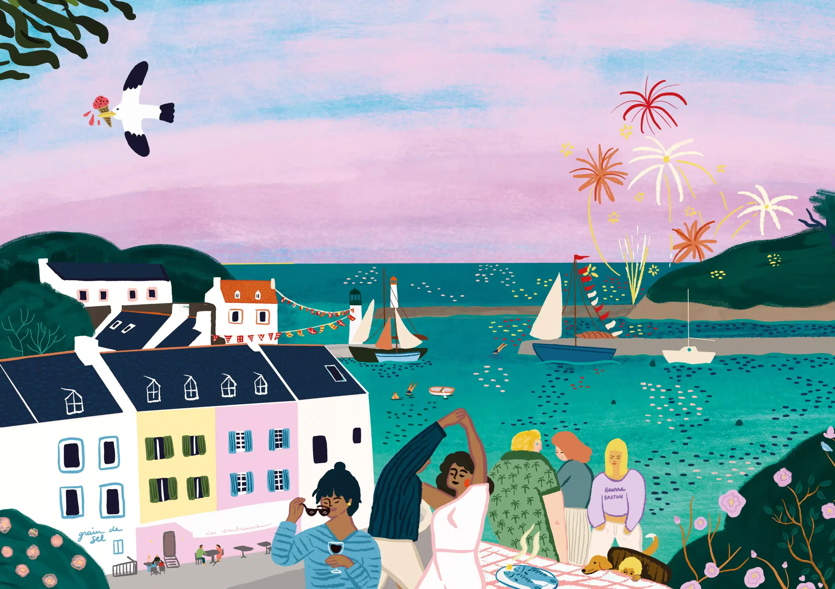 Puzzle La fête du port de Sauzon - Pulzziorec X Les éditions Heol - 280 pièces