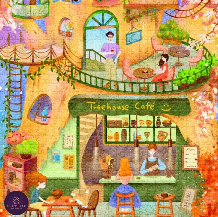 Puzzle Treehouse Café - Elewhite - 1000 pièces – Image 2