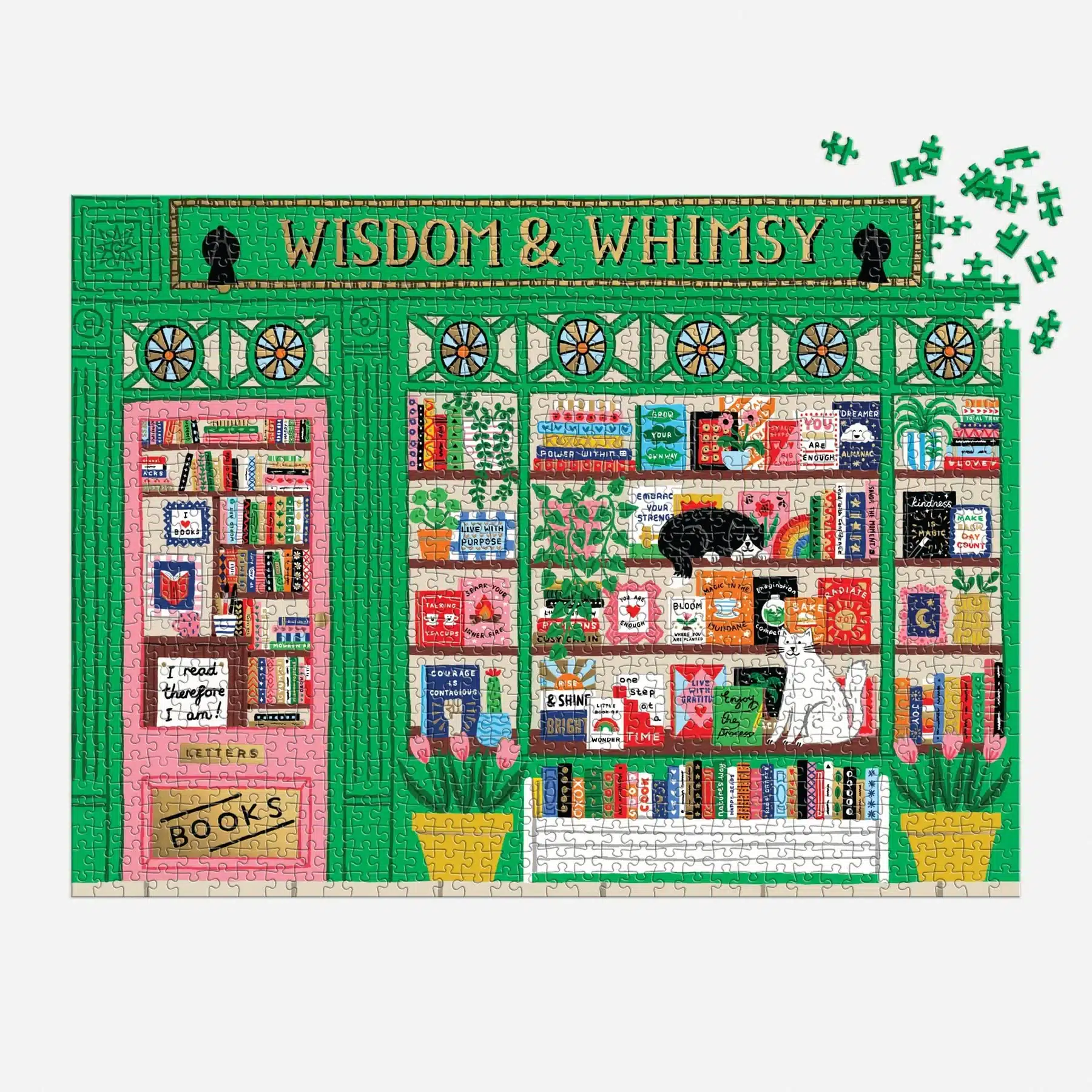 puzzle Wisdom & Whimsy Bookshop galison 1000 pièces