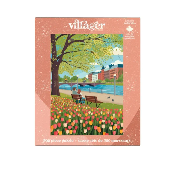puzzle tulip season de villager de 500 pièces