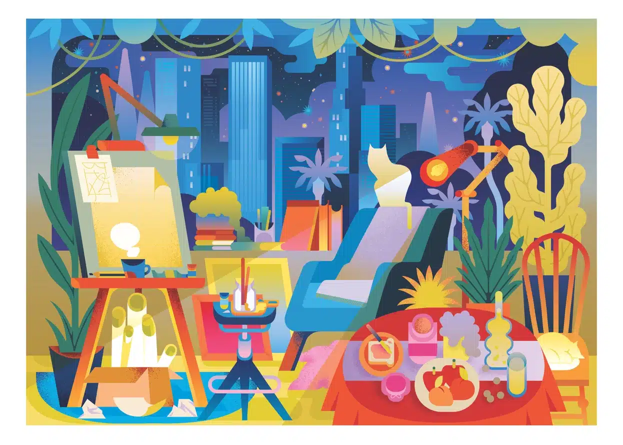 illustration du puzzle studio apartment de holiyay de 1000 pièces