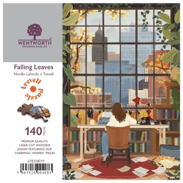 puzzle wentworth trevell falling leaves 140 pieces bois