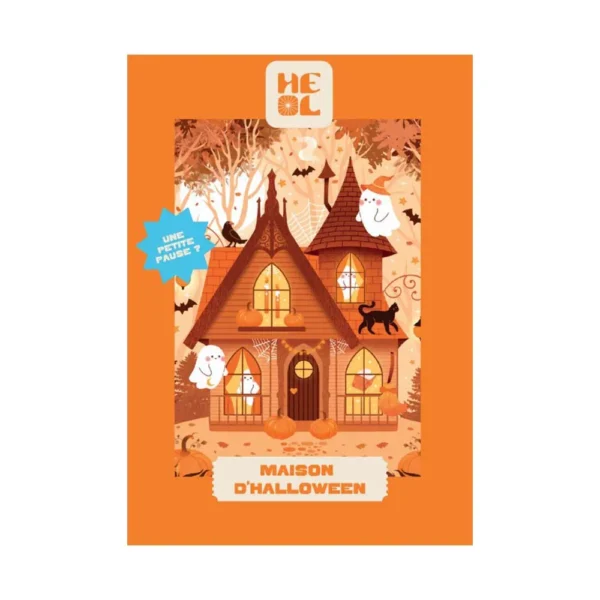 mini puzzle maison d'Halloween de les editions heol de 99 pièces