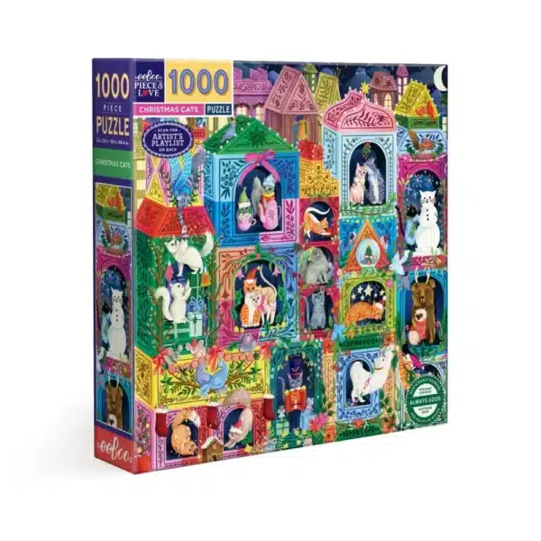 puzzle christmas cats de eeboo de 1000 piรจces