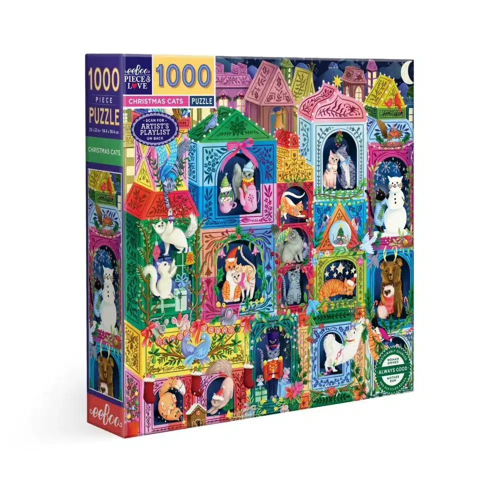 puzzle christmas cats de eeboo de 1000 pièces