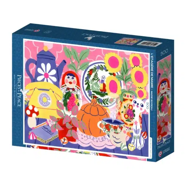 puzzle l'รฉtagรจre de mamie de pieces & peace de 500 piรจces