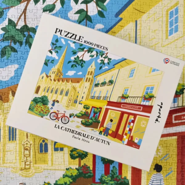puzzle la cathedrale d'autun de apartรฉ de 1000 piรจces