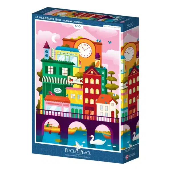 puzzle la ville sur l'eau de piรจces & peace de 500 piรจces