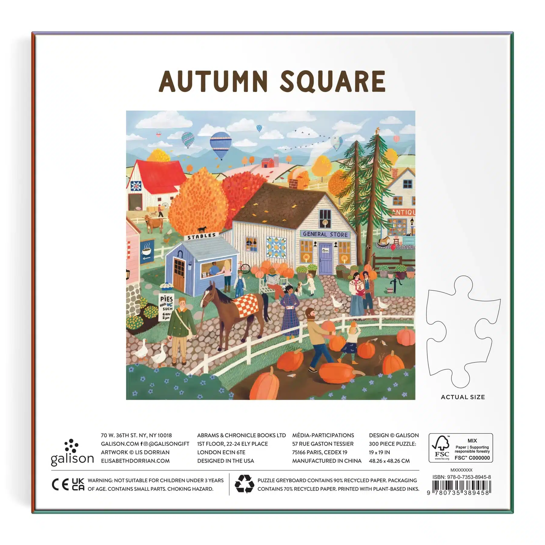 Puzzle Autumn Square - Galison - 300 pièces – Image 2