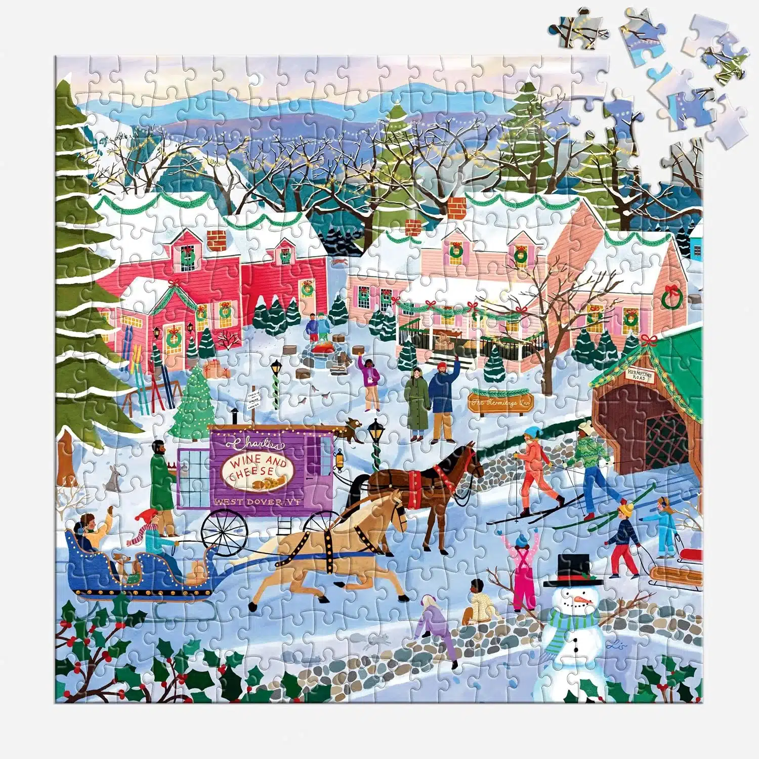 Puzzle Little Winter Town - Galison - 300 pièces – Image 3