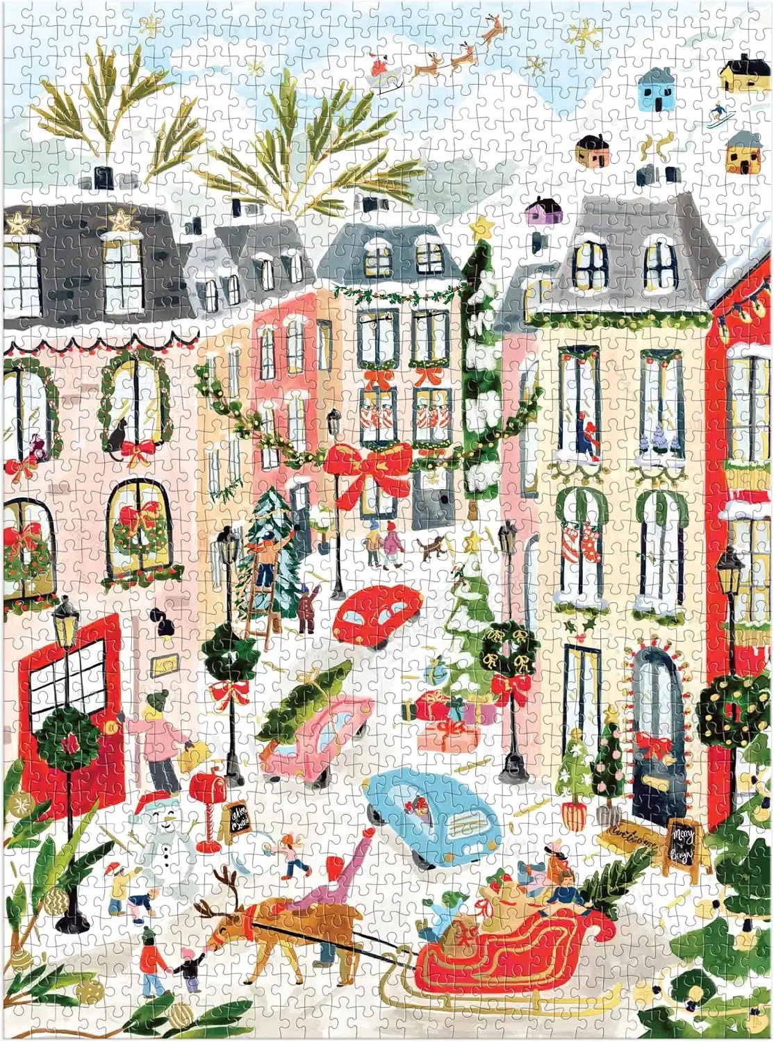 puzzle merriest village de galison de 1000 pièces puzzle monté