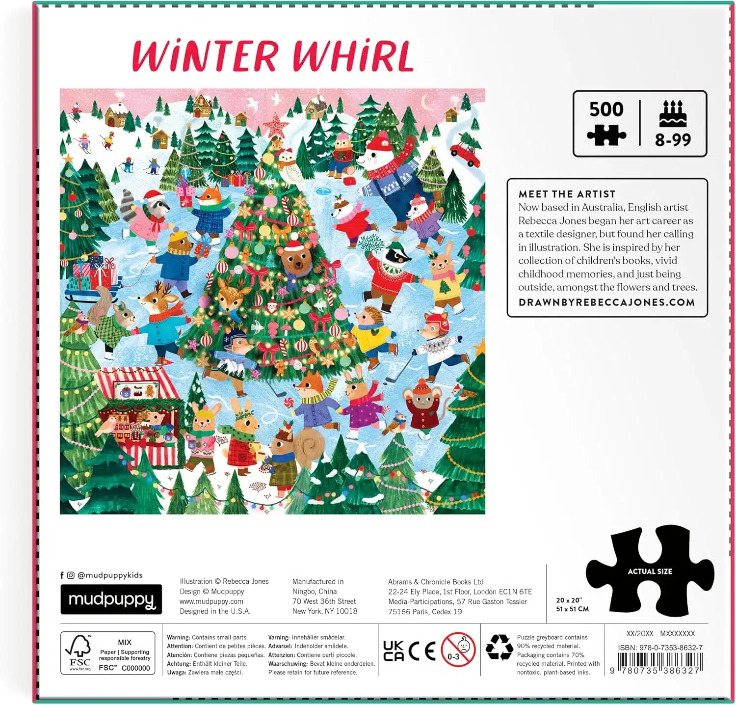 Puzzle Winter Whirl - Mudpuppy - 500 pièces – Image 2