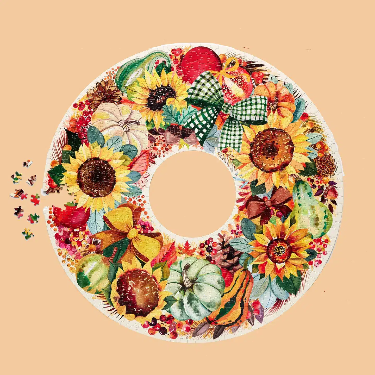 puzzle werkshoppe Harvest Wreath 1000 pieces assemblé