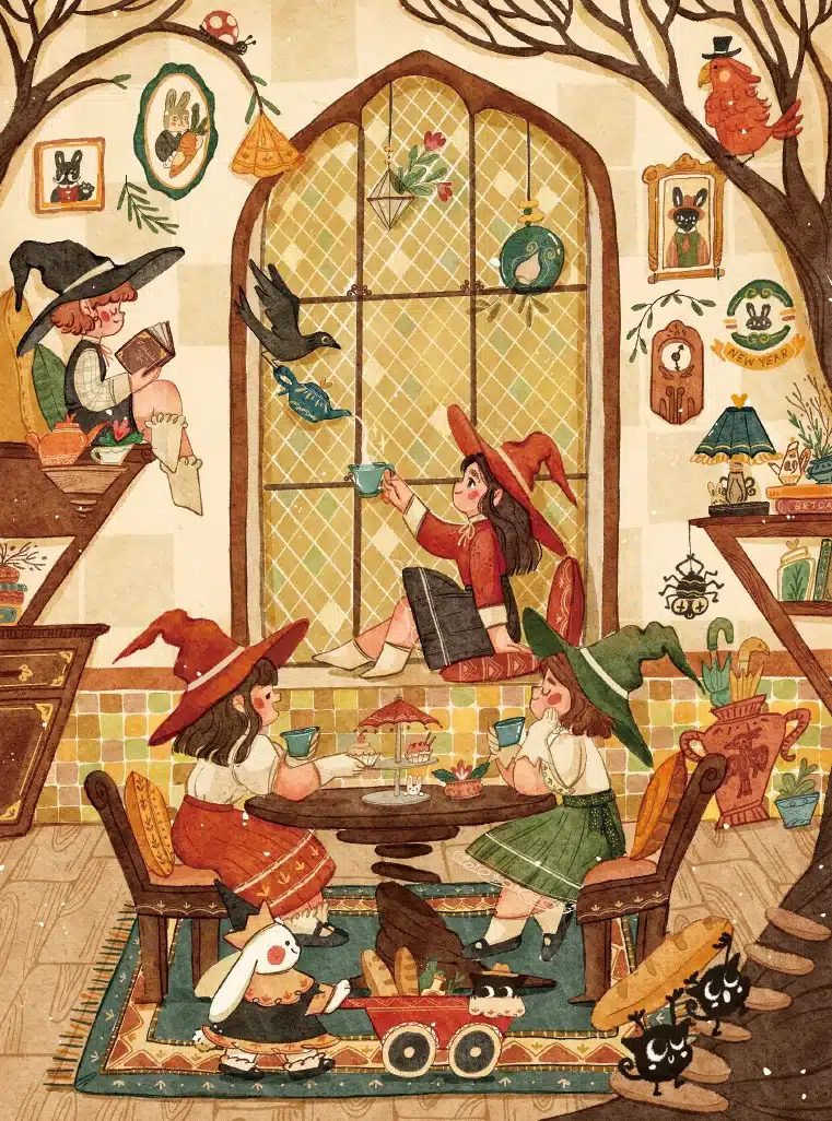 mini puzzle la pauz witch tale hour 280 pieces illu