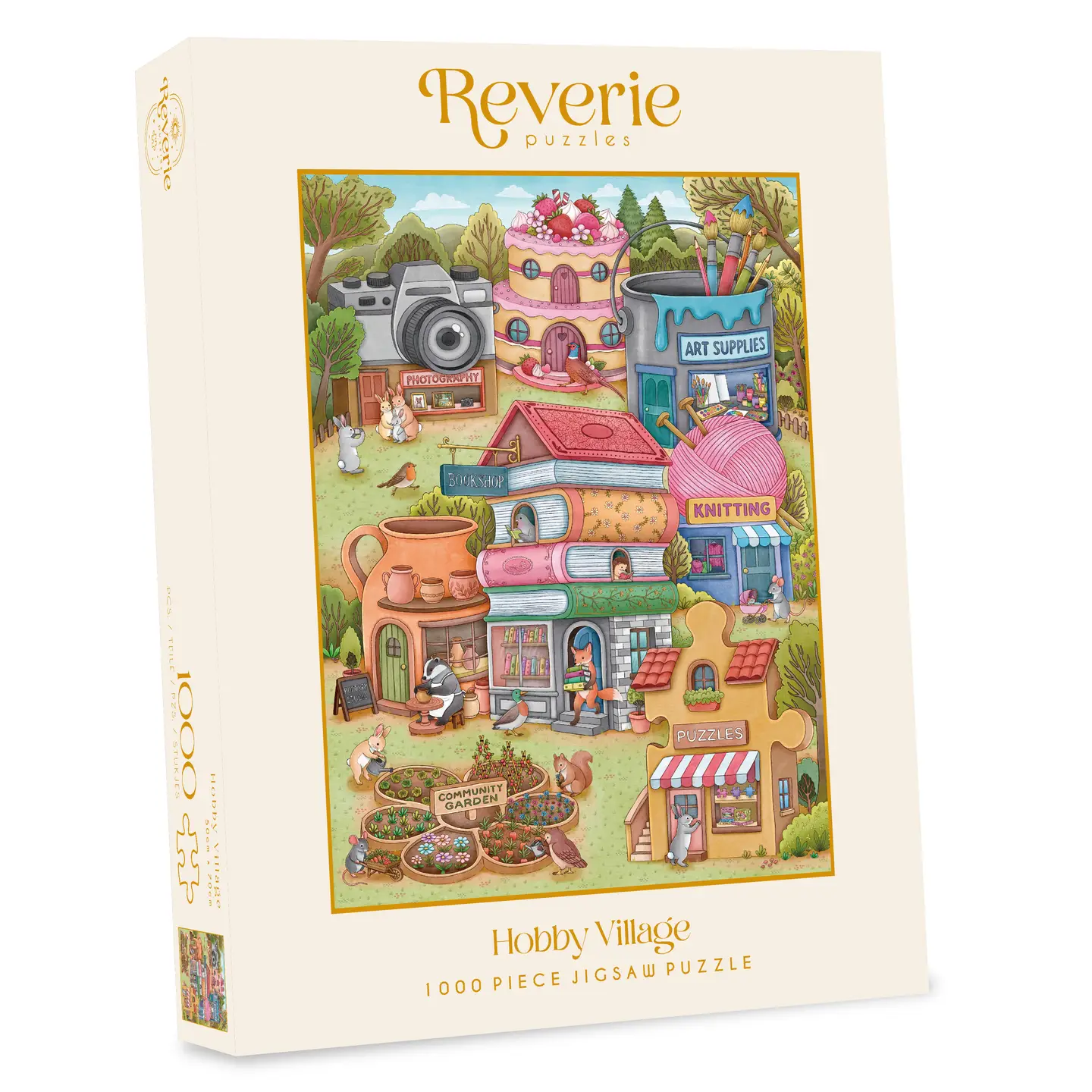 puzzle hobby village de reverie de 1000 pièces