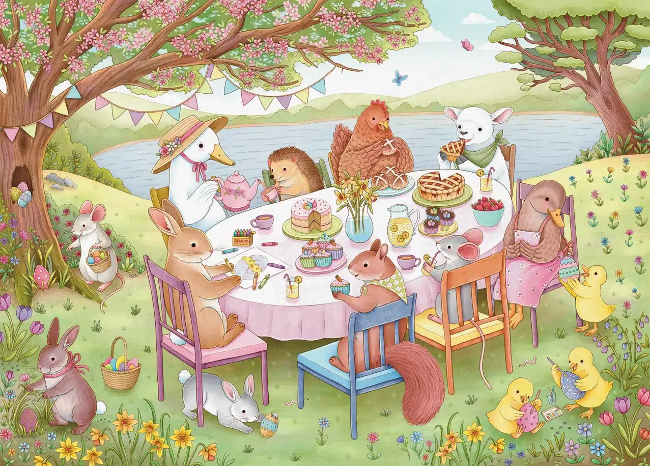 puzzle la pauz spring tea party 500 pieces illu