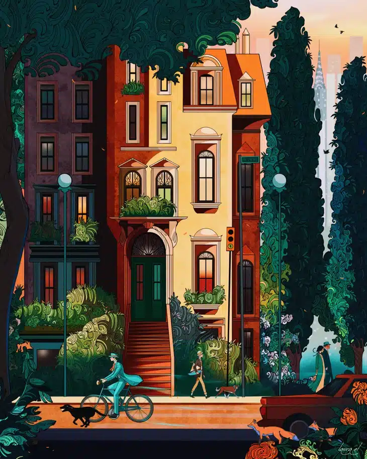 puzzle la pauz west 78th street 500 pieces illu