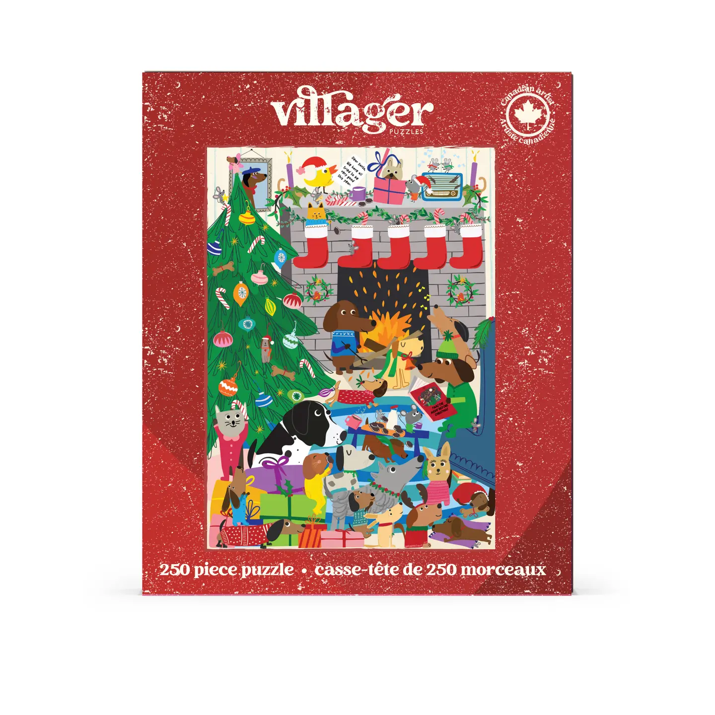 puzzle merry barkmas de villager de 250 pièces